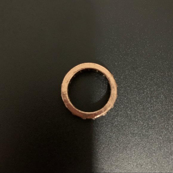 Rose Gold Eternity Ring with Clear Accents Fantasy Jewelry - Picture 5 of 5